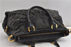 Auth Louis Vuitton Monogram Denim Neo Cabby MM 2Way Hand Bag M95351 Black 7694F