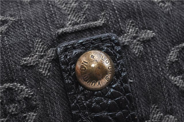 Auth Louis Vuitton Monogram Denim Neo Cabby MM 2Way Hand Bag M95351 Black 7694F