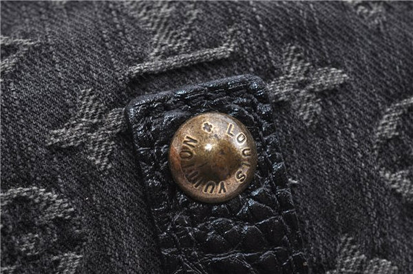 Auth Louis Vuitton Monogram Denim Neo Cabby MM 2Way Hand Bag M95351 Black 7694F