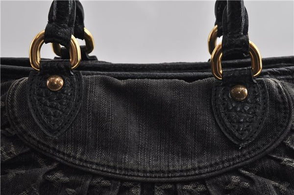 Auth Louis Vuitton Monogram Denim Neo Cabby MM 2Way Hand Bag M95351 Black 7694F