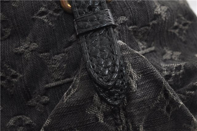 Auth Louis Vuitton Monogram Denim Neo Cabby MM 2Way Hand Bag M95351 Black 7694F