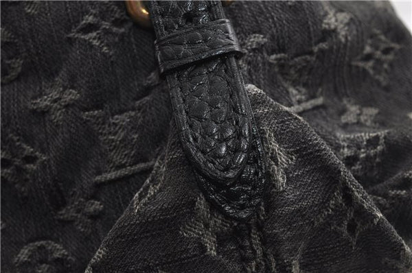 Auth Louis Vuitton Monogram Denim Neo Cabby MM 2Way Hand Bag M95351 Black 7694F