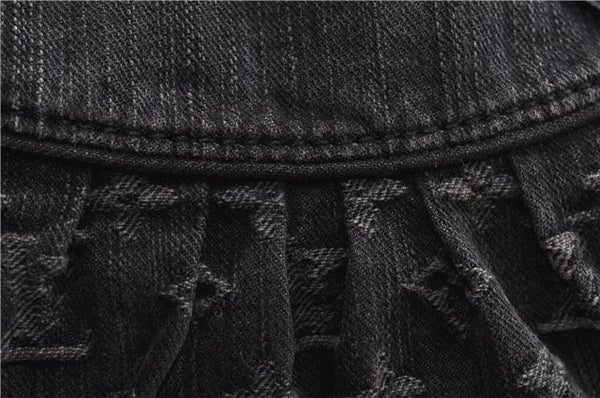 Auth Louis Vuitton Monogram Denim Neo Cabby MM 2Way Hand Bag M95351 Black 7694F