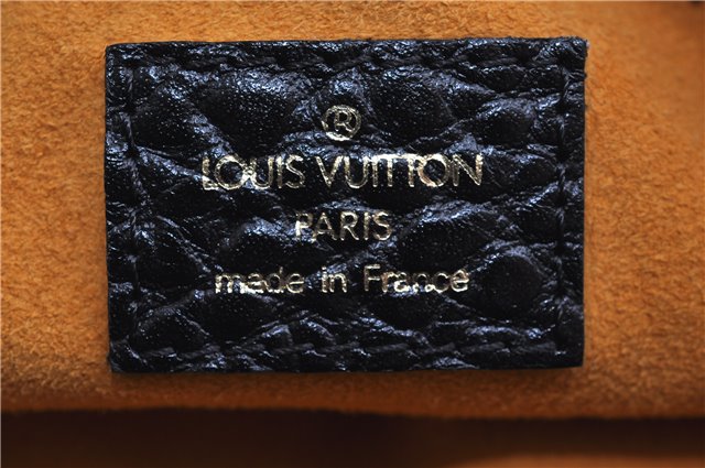 Auth Louis Vuitton Monogram Denim Neo Cabby MM 2Way Hand Bag M95351 Black 7694F