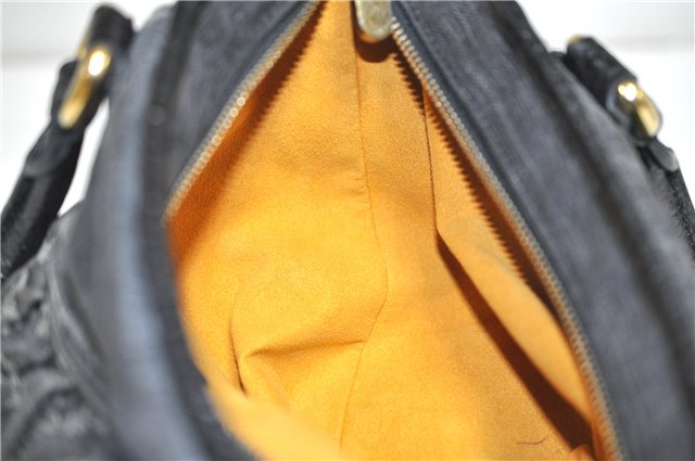 Auth Louis Vuitton Monogram Denim Neo Cabby MM 2Way Hand Bag M95351 Black 7694F