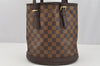 Authentic Louis Vuitton Damier Marais Bucket Shoulder Tote Bag N42240 LV 7695I