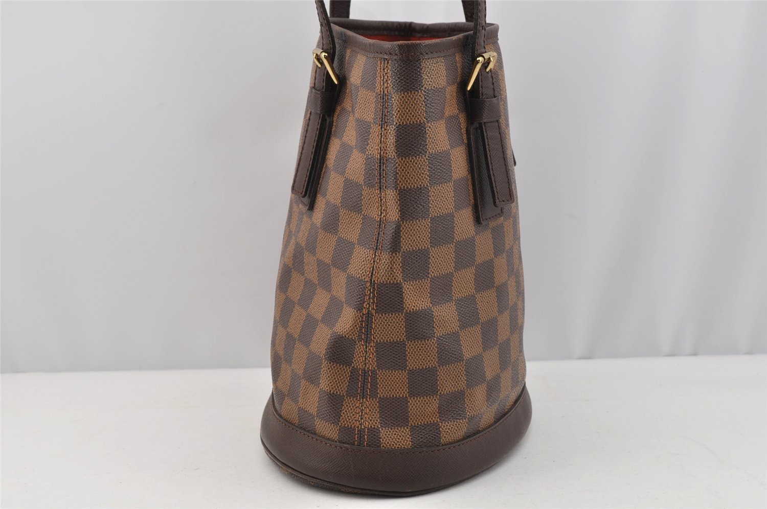 Authentic Louis Vuitton Damier Marais Bucket Shoulder Tote Bag N42240 LV 7695I