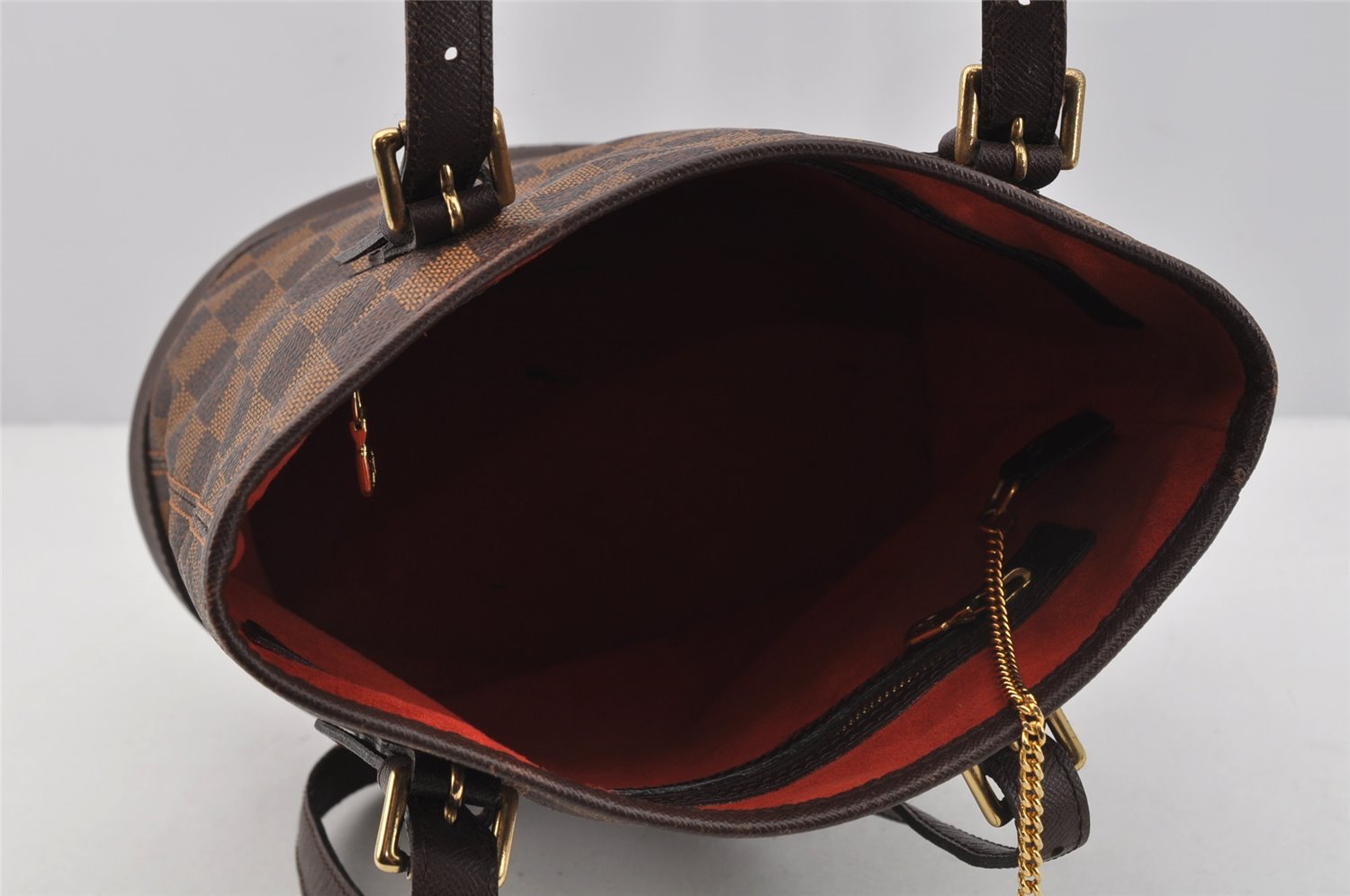 Authentic Louis Vuitton Damier Marais Bucket Shoulder Tote Bag N42240 LV 7695I