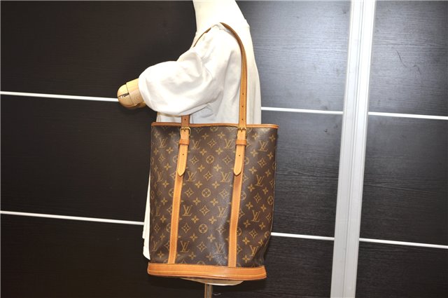 Authentic Louis Vuitton Monogram Bucket GM Shoulder Tote Bag M42236 LV 7696F