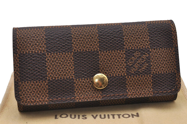 Authentic Louis Vuitton Damier Multicles 4 Key Case Holder N62631 LV 7696I
