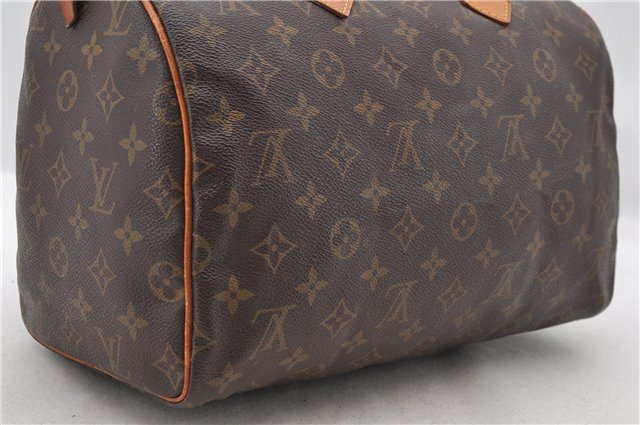 Authentic LOUIS VUITTON Monogram Speedy 30 Hand Bag M41526 LV 7697C