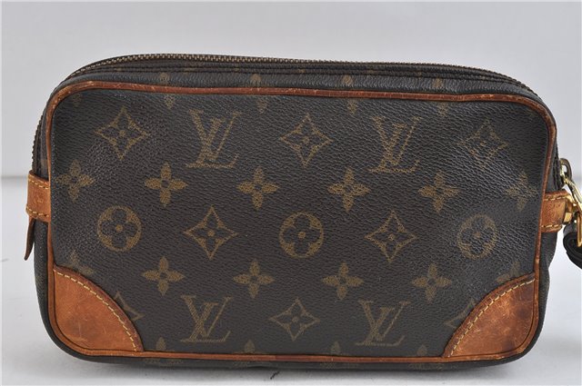 Auth LOUIS VUITTON Monogram Marly Dragonne PM Clutch Hand Bag M51827 LV 7699C