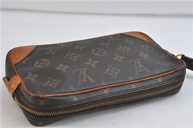 Auth LOUIS VUITTON Monogram Marly Dragonne PM Clutch Hand Bag M51827 LV 7699C