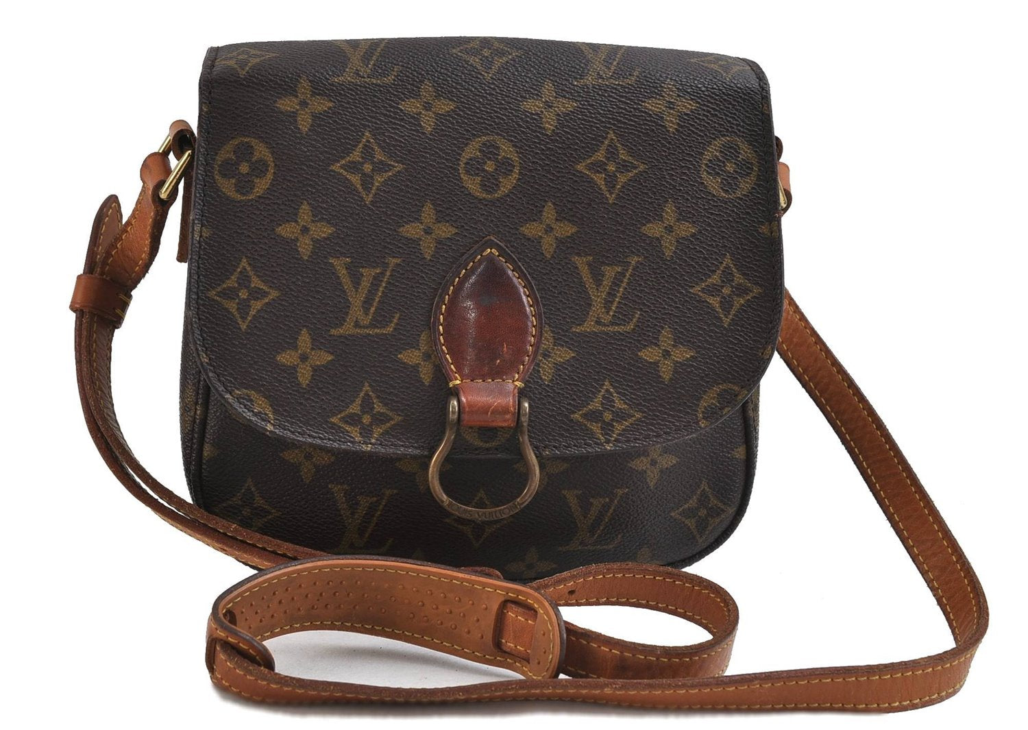 Auth LOUIS VUITTON Monogram Saint Cloud MM Shoulder Cross Bag M51243 LV 7700C