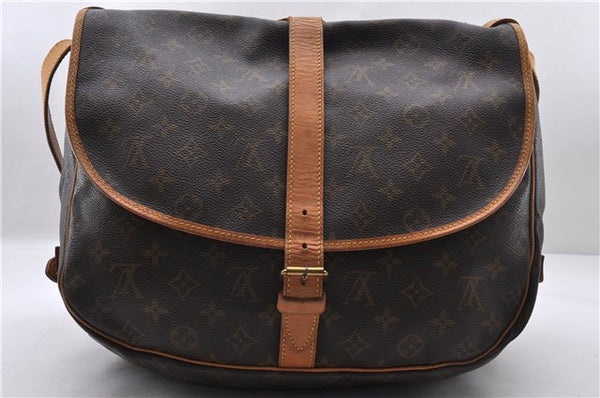Auth LOUIS VUITTON Monogram Saumur 35 Shoulder Cross Body Bag M42254 LV 7702C