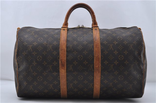 Authentic Louis Vuitton Monogram Keepall 50 Travel Boston Bag M41426 LV 7702D