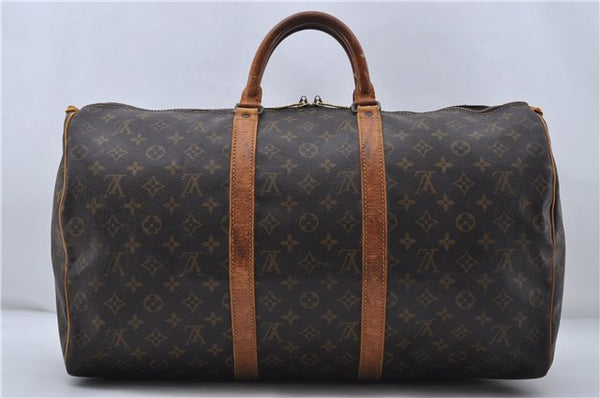 Authentic Louis Vuitton Monogram Keepall 50 Travel Boston Bag M41426 LV 7702D