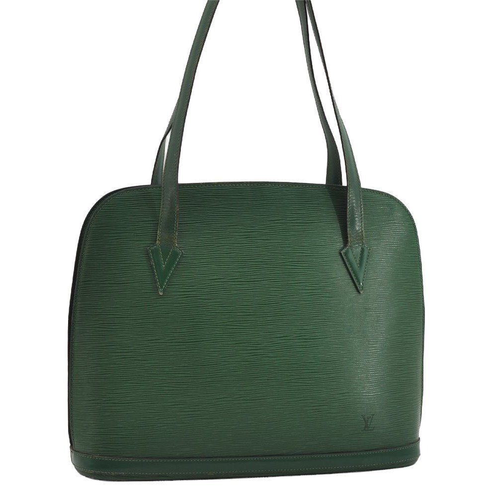 Authentic Louis Vuitton Epi Lussac Shoulder Tote Bag Green M52284 LV 7702I
