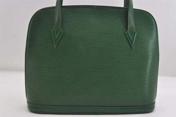 Authentic Louis Vuitton Epi Lussac Shoulder Tote Bag Green M52284 LV 7702I