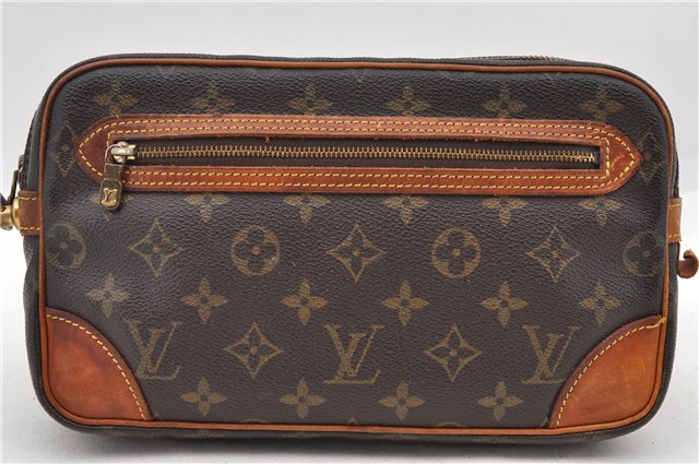Auth LOUIS VUITTON Monogram Marly Dragonne GM Clutch Hand Bag M51825 LV 7704C