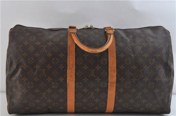 Authentic LOUIS VUITTON Monogram Keepall 55 Boston Bag M41424 LV 7707C