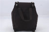 Authentic Ferragamo Vintage Backpack Canvas Leather Brown 7707D