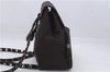 Authentic Ferragamo Vintage Backpack Canvas Leather Brown 7707D