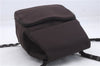 Authentic Ferragamo Vintage Backpack Canvas Leather Brown 7707D