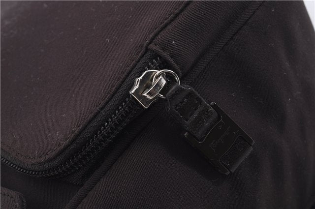 Authentic Ferragamo Vintage Backpack Canvas Leather Brown 7707D