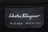 Authentic Ferragamo Vintage Backpack Canvas Leather Brown 7707D