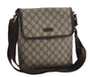 Authentic GUCCI Shoulder Cross Body Bag Purse GG PVC Leather 223666 Brown 7707F