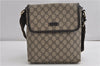 Authentic GUCCI Shoulder Cross Body Bag Purse GG PVC Leather 223666 Brown 7707F