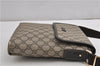 Authentic GUCCI Shoulder Cross Body Bag Purse GG PVC Leather 223666 Brown 7707F
