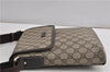 Authentic GUCCI Shoulder Cross Body Bag Purse GG PVC Leather 223666 Brown 7707F