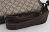 Authentic GUCCI Shoulder Cross Body Bag Purse GG PVC Leather 223666 Brown 7707F