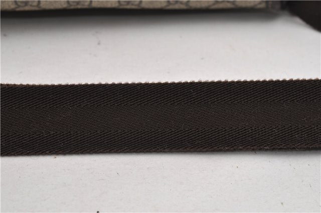 Authentic GUCCI Shoulder Cross Body Bag Purse GG PVC Leather 223666 Brown 7707F