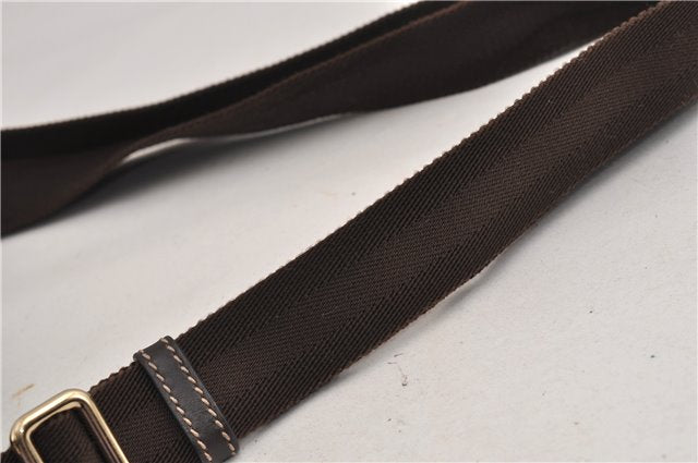 Authentic GUCCI Shoulder Cross Body Bag Purse GG PVC Leather 223666 Brown 7707F