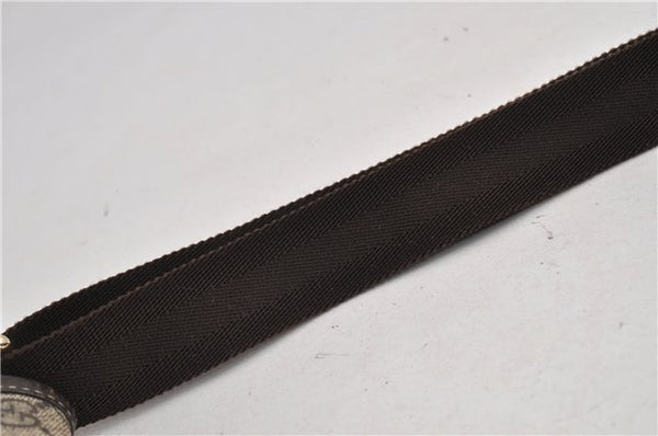 Authentic GUCCI Shoulder Cross Body Bag Purse GG PVC Leather 223666 Brown 7707F