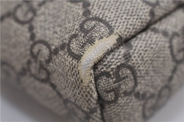 Authentic GUCCI Shoulder Cross Body Bag Purse GG PVC Leather 223666 Brown 7707F