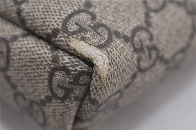 Authentic GUCCI Shoulder Cross Body Bag Purse GG PVC Leather 223666 Brown 7707F