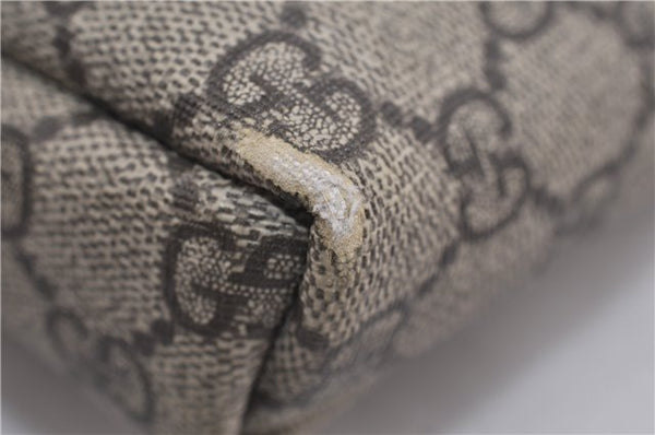 Authentic GUCCI Shoulder Cross Body Bag Purse GG PVC Leather 223666 Brown 7707F