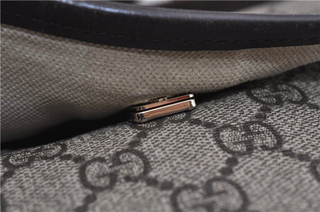 Authentic GUCCI Shoulder Cross Body Bag Purse GG PVC Leather 223666 Brown 7707F