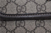 Authentic GUCCI Shoulder Cross Body Bag Purse GG PVC Leather 223666 Brown 7707F