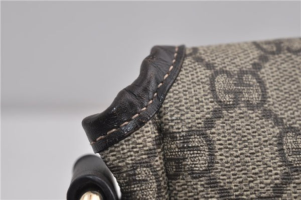 Authentic GUCCI Shoulder Cross Body Bag Purse GG PVC Leather 223666 Brown 7707F