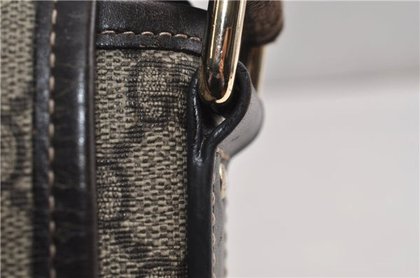 Authentic GUCCI Shoulder Cross Body Bag Purse GG PVC Leather 223666 Brown 7707F