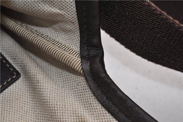 Authentic GUCCI Shoulder Cross Body Bag Purse GG PVC Leather 223666 Brown 7707F