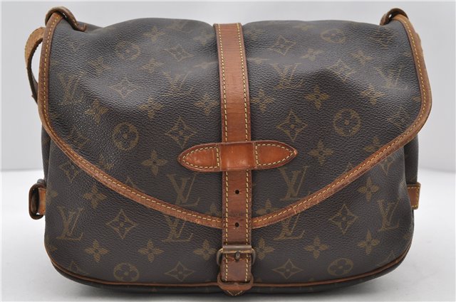 Auth LOUIS VUITTON Monogram Saumur 30 Shoulder Cross Body Bag M42256 LV 7708C