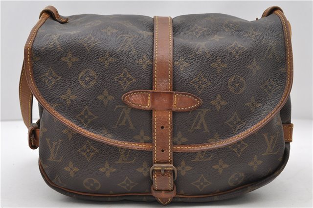 Auth LOUIS VUITTON Monogram Saumur 30 Shoulder Cross Body Bag M42256 LV 7708C