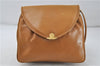 Authentic Ferragamo Vintage Leather Shoulder Cross Body Bag Purse Brown 7710D
