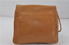 Authentic Ferragamo Vintage Leather Shoulder Cross Body Bag Purse Brown 7710D